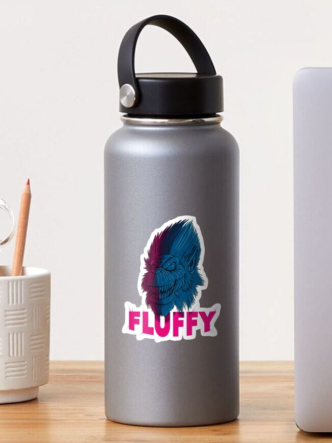 Thumbnail 1 of 3, Sticker, Fluffy designed and sold by riotpixel.