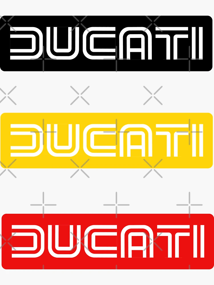 70's Retro Ducati Shirt, Sticker, Hoodie, Mask Sticker for Sale by  TheScrambler