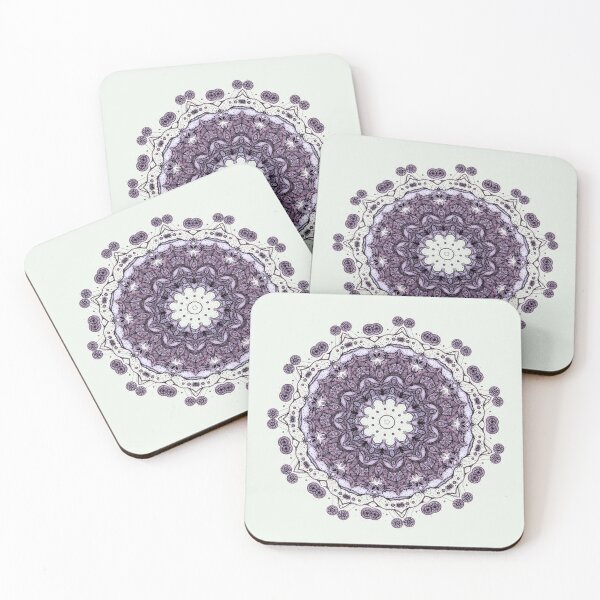 Item preview, purple  mandala kaleidoscope designed and sold by MandalaFlowerArt.