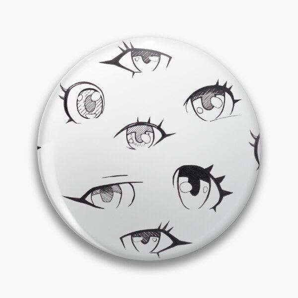 Item preview, Manga Eyes Pattern Ink Hand Drawing designed and sold by VAMarts.