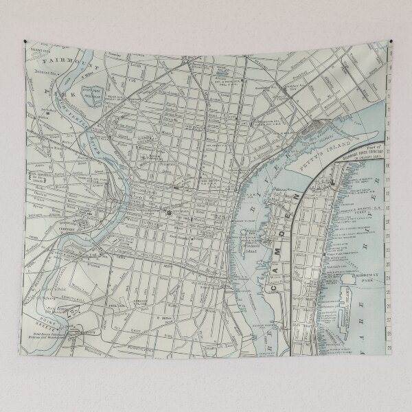 Item preview, Vintage Map of Philadelphia PA (1889) designed and sold by BravuraMedia.