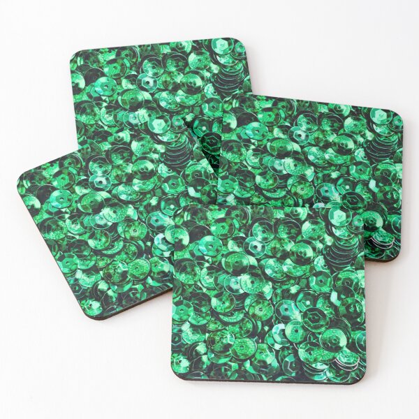Item preview, Green Scattered Sequins designed and sold by Avril Harris.