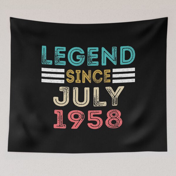 Item preview, Retro Vintage 62nd Birthday Legend Since July 1958 designed and sold by meedTee.