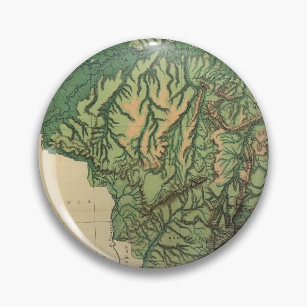 Item preview, Vintage Physical Map of Brazil (1886) designed and sold by BravuraMedia.