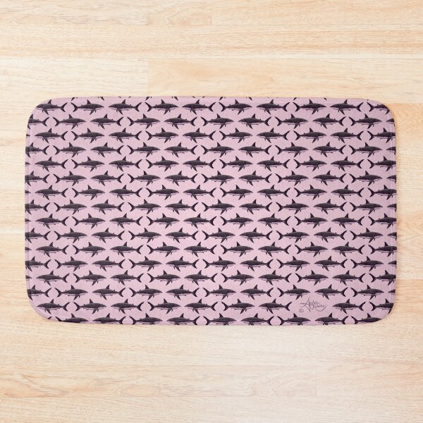 Item preview, Pattern: Great White Shark ~ (Pink "Rose-Colored Sharkies" Version) ~ by Amber Marine © 2015 designed and sold by Amber Marine ~ Wildlife Artist ~ © 2004-2021.