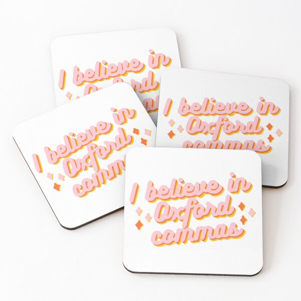 Item preview, I Believe in Oxford Commas Retro quote designed and sold by WildeandCo.