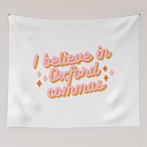 Item preview, I Believe in Oxford Commas Retro quote designed and sold by WildeandCo.