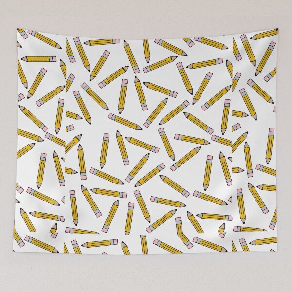 Item preview, Teacher Pencil Pattern with White Background designed and sold by WildeandCo.