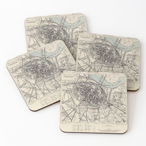 Item preview, Vintage Map of Piacenza Italy (1943) designed and sold by BravuraMedia.