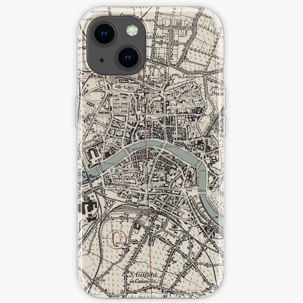 Vintage Map of Pisa Italy (1943) iPhone Soft Case