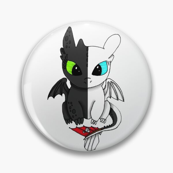 Item preview, night/light fury chibi fanart designed and sold by MetallicatArt.
