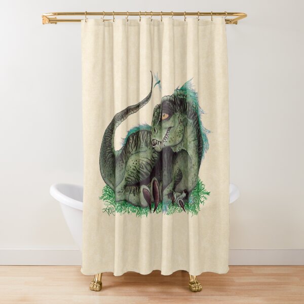 "Pinfeathers" by Amber Marine ~ Watercolor & Ink (Copyright 2016) Shower Curtain