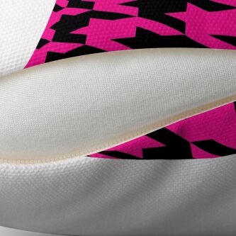 Alternate view of pink houndstooth Floor Pillow