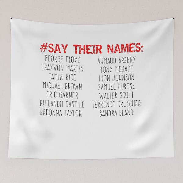 Item preview, #Say their names list designed and sold by Agaly.
