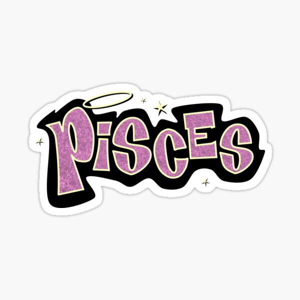 Pisces Zodiac Glitter Sticker, Pisces Sticker, Zodiac Kids Glitter Sticker,  Pisces Zodiac Sticker, Water Bottle, Laptop, Phone Stickers 