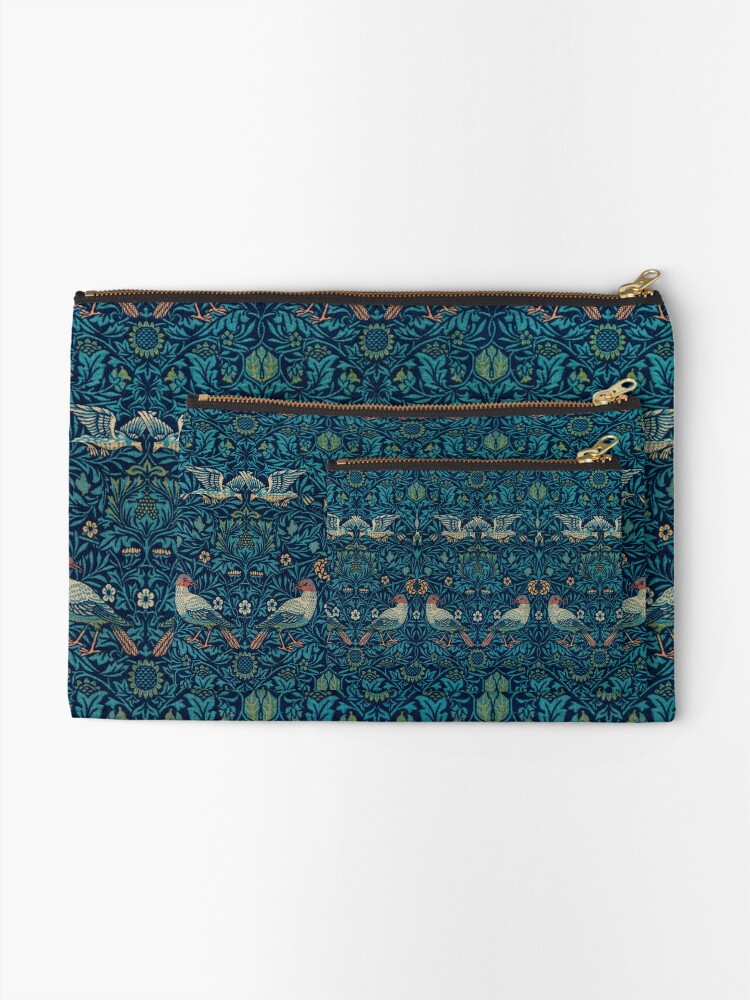 Thumbnail 2 of 4, Zipper Pouch, Bird by William Morris, 1878 designed and sold by MeganSteer.