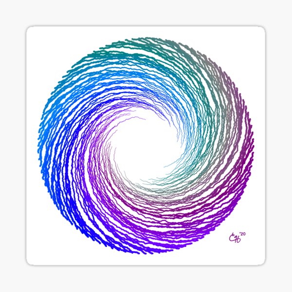 Vortex - Generative Mathematical Art Sticker