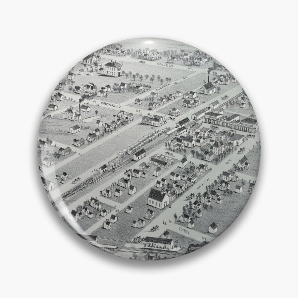 Item preview, Vintage Pictorial Map of Plano TX (1891) designed and sold by BravuraMedia.