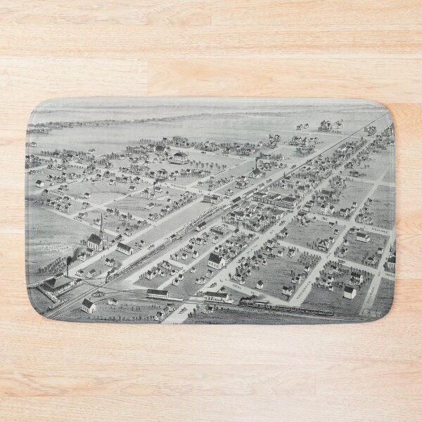 Item preview, Vintage Pictorial Map of Plano TX (1891) designed and sold by BravuraMedia.