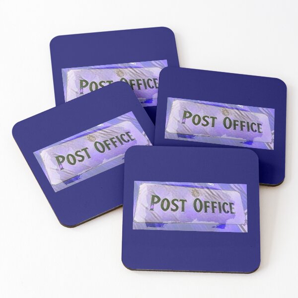 Item preview, Post Office Sign blue Contemporary art designed and sold by Aquila Light Pictures.