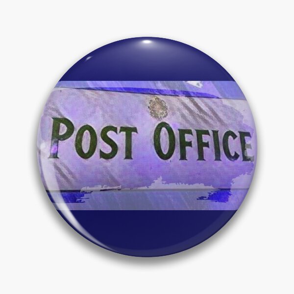 Item preview, Post Office Sign blue Contemporary art designed and sold by Aquila Light Pictures.