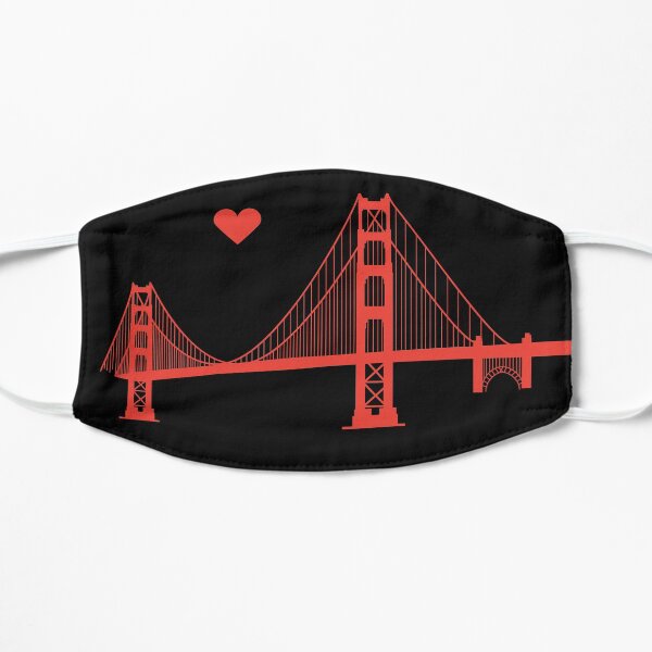 California Loves Our Golden Gate Bridge Flat Mask