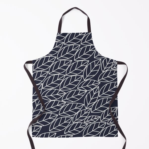 Item preview, Doodle Leaves Navy and Light Grey (almost white) designed and sold by BlertaDK.