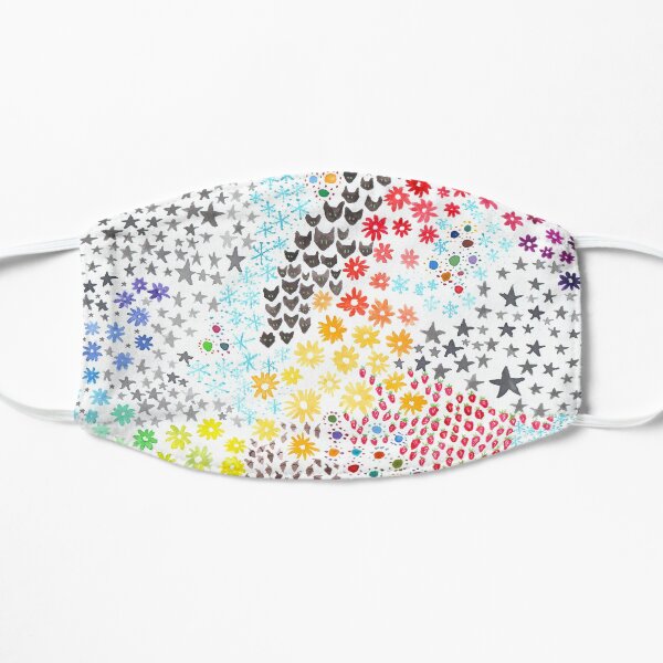 Crazy Happy Playful Pattern Flat Mask