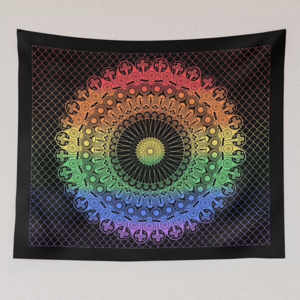 Item preview, Rainbow Bike Polo Mandala designed and sold by ChristineWilson.