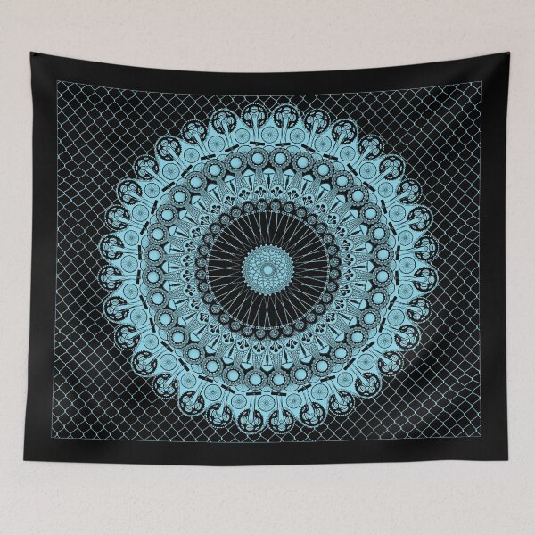 Item preview, Bike Polo Mandala Black & Blue designed and sold by ChristineWilson.