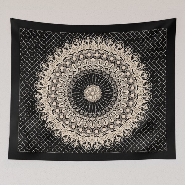 Item preview, Bike Polo Mandala Black & Cream designed and sold by ChristineWilson.