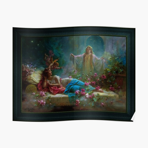 A Dream by Hans Zatzka Old Masters Classical Fine Art Reproduction Poster