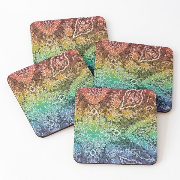 Item preview, Rainbow Floral Pattern designed and sold by violentlycurly.
