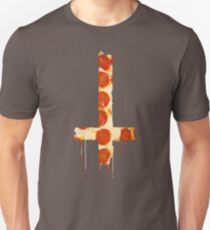 Upside Down Cross Pizza Slim Fit T-Shirt