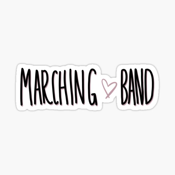 "Marching Band Heart" Sticker for Sale by RumbleB Redbubble