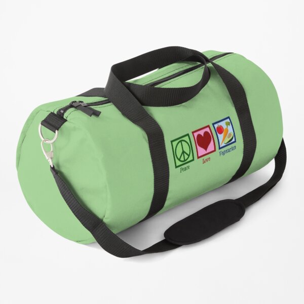 Peace Love Vegetarian Duffle Bag