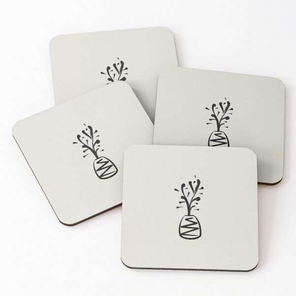 Item preview, Minimalist Ink Line Art Potted Plant designed and sold by SubtleSplit.