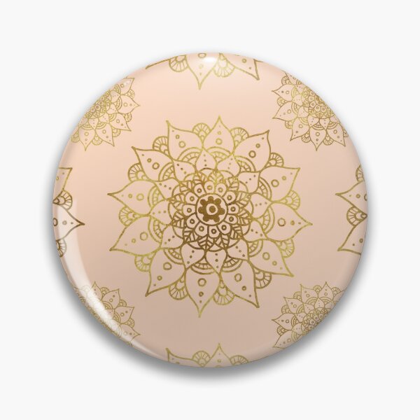 Item preview, Hand Drawn Mandala Pattern - Peachpuff & Gold  designed and sold by MysticMagpie.