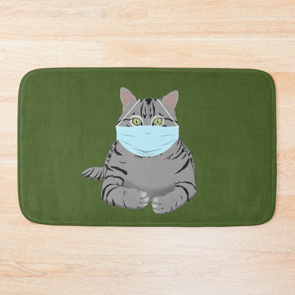 Item preview, Funny Cat in Face Mask  - Quarantine Kitty Cat designed and sold by Crow and Monkey.