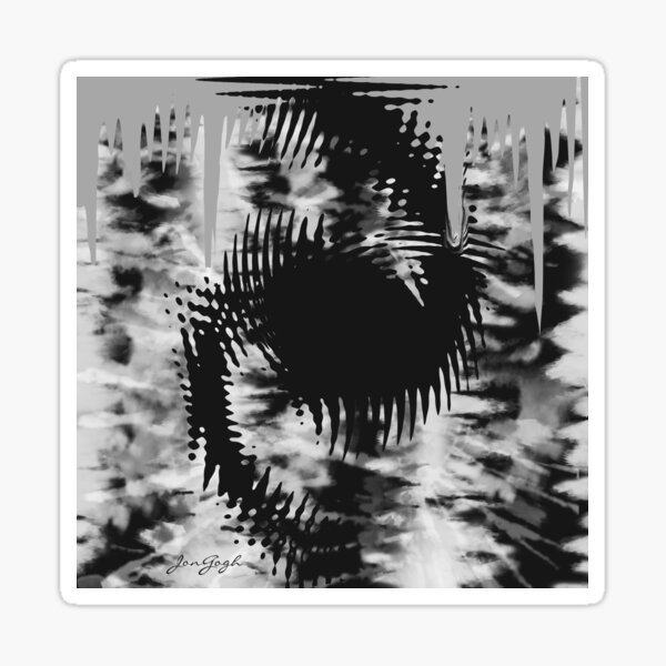 "b/w signature" Sticker by JonGogh10 Redbubble