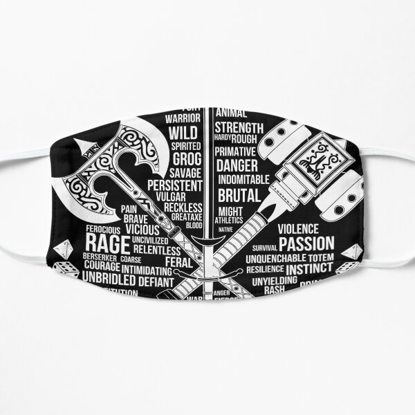 RPG Class Series: Barbarian - White Version Flat Mask