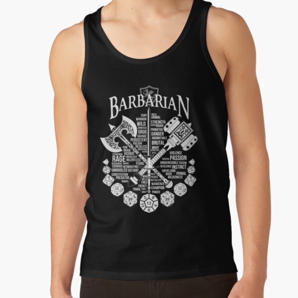 RPG Class Series: Barbarian - White Version Tank Top