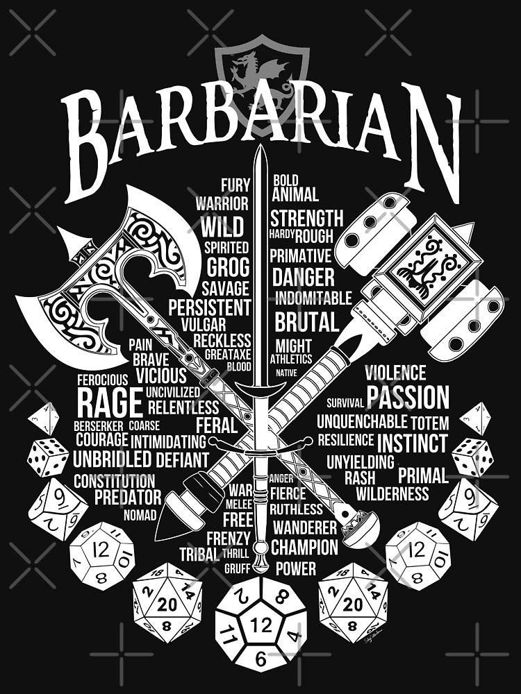 RPG Class Series: Barbarian - White Version by Milmino