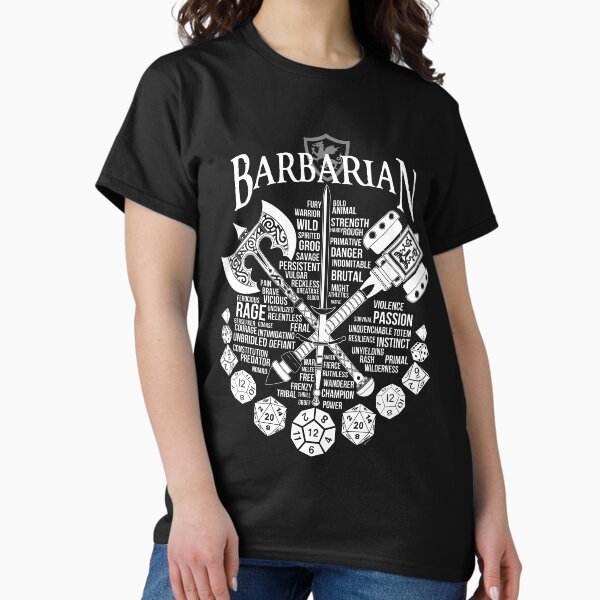 RPG Class Series: Barbarian - White Version Classic T-Shirt