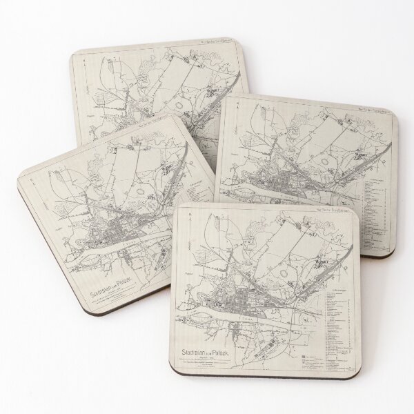 Item preview, Vintage Map of Polotsk Belarus (1918) designed and sold by BravuraMedia.