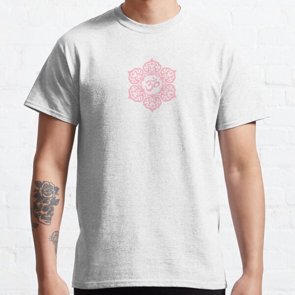 Pink Lotus Flower Yoga Om Classic T-Shirt