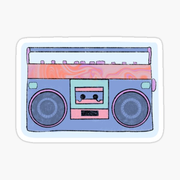 Colorful Boombox Stickers Redbubble - boombox colorful pack roblox