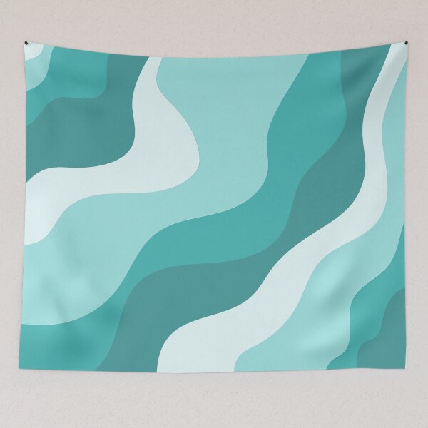 Item preview, Teal Pastel Wave Pattern designed and sold by crani.