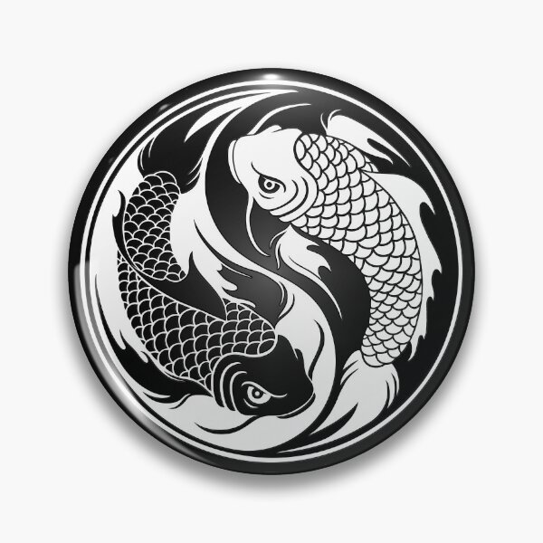 Item preview, Black and White Yin Yang Koi Fish designed and sold by JeffBartels.