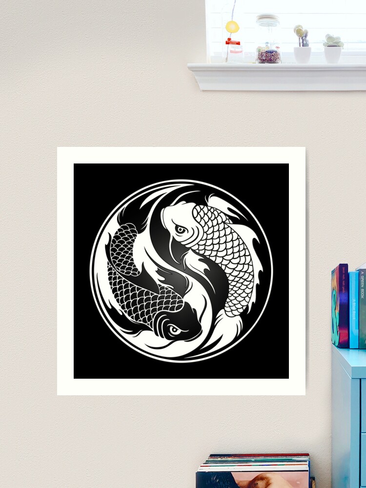 Black and White Yin Yang Koi Fish Shower Curtain for Sale by jeff